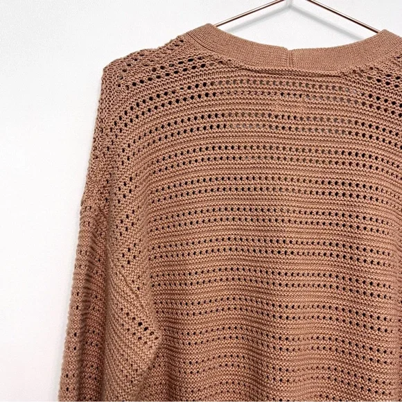 gap | textured button-front cardigan haystack brown l - Picture 7 of 13